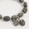 Earth's Jewels Semi-Precious Natural Jasper Gemstone Bracelet, Flower Charm